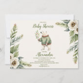 Bos Winter Kerst Babyborrel Kaart (Voorkant)