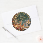 Bos Winter Kersthert & Reeë Kalender Sticker (Envelop)