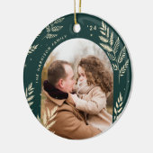 Bos | Winter Laurel Photo Keramisch Ornament (Links)