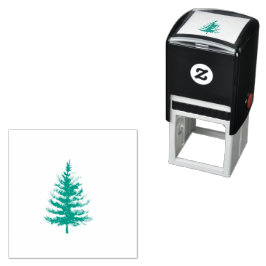 Bos Winterse Waterverf Trouwdag Zelfinktende Stempel