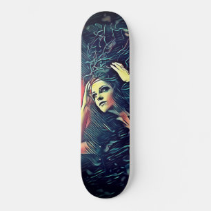  bos Witch Gothic Girl Black Oranje Persoonlijk Skateboard