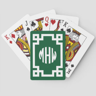 Bos Witte Cirkel Monogram Griekse Sleutel DIY BG Pokerkaarten