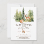 Bos Wonder Herten Baby Shower Kaart (Voorkant)