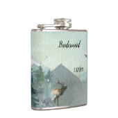 Bos Wonder Rustieke Pine Bruidsmeisje Bruiloft Heupfles (Rechts)