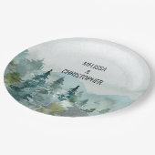 Bos Wonder Rustieke Pine Bruiloft Papieren Bordje (Gekanteld)