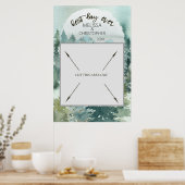 Bos Wonderlijke Landelijke Bruiloft Dag Fotohokje Poster (Keuken)