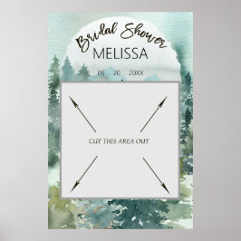 Bos Wonderlijke Rustieke Bruidsdouche Fotocabine Poster