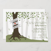 Bos / Woodland repetitie diner uitnodiging (Voorkant / Achterkant)