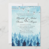 Bos, Woud, Blauwe Huwelijksfeest Pijnbomen  Kaart (Voorkant)