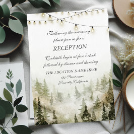 Bos, Woud, Slingerlichten Huwelijksreceptie  Kaart