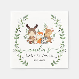 Bos Zoet Groen Botanisch Bos Dier Servet