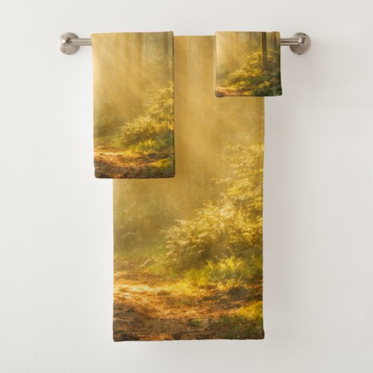 Bos Zonlicht – Bosbadkamer Handdoeken Set (Insitu)