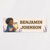 Bosachtige Cute Fantasy Schooljongen Naam Labels (Design 1)