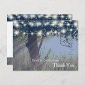 Bosachtige schemerfeeënlichtjes Dank je wel Bedankkaart (Voorkant / Achterkant)