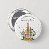 Bosalpaca mama in wording ronde button 5,7 cm (Voorkant /achterkant)