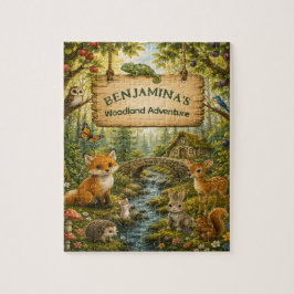 Bosavontuur Aangepaste Naam Kinder Cadeau Legpuzzel
