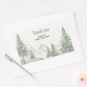 Bosavontuur begint met baby shower kaart rechthoekige sticker (Envelop)
