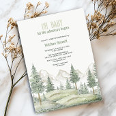 Bosavontuur begint met baby shower-uitnodiging kaart