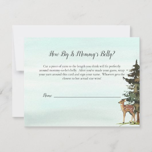 Bosavontuur Het Belly Size-spel van mama Kaart (Voorkant)