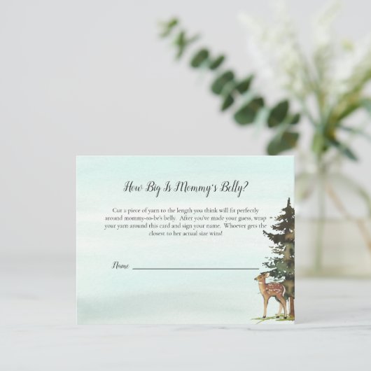 Bosavontuur Het Belly Size-spel van mama Kaart (Staand voorkant)