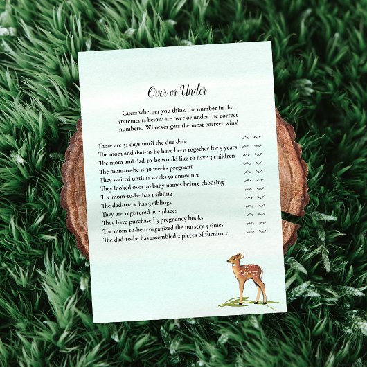 Bosavontuur onder Baby shower van Deers Kaart