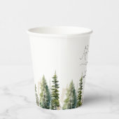 Bosavontuur wacht op baby shower papieren bekers (Rechts)