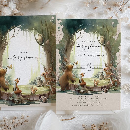 Bosbabbyshower Het avontuur kan beginnen