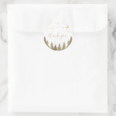 Bosbabbyshower Ronde Sticker (Tas)