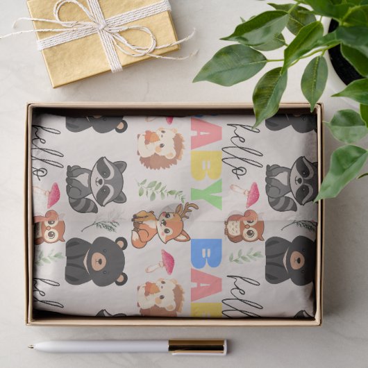 Bosbabbyshower Tissuepapier (Geschenk)