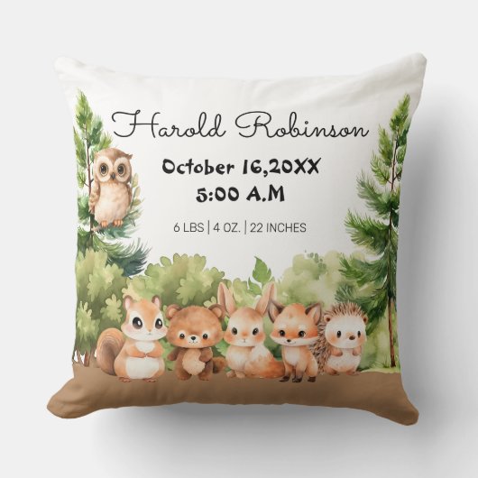 Bosbaby-cadeau Kussen (Voorkant)