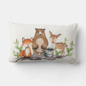 Bosbaby Dieren Groene Kamerdecoratie Kussen (Achterkant)