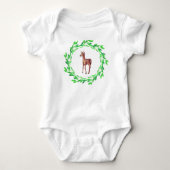 Bosbaby met Mooie Ree en Groene Krans Romper (Voorkant)