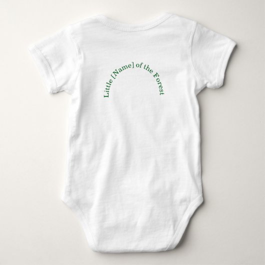 Bosbaby met Mooie Ree en Groene Krans Romper (Achterkant)