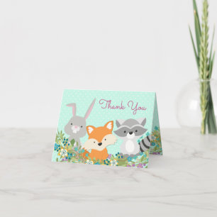 Bosbaby Shower Bedankkaartjes Bedankkaart