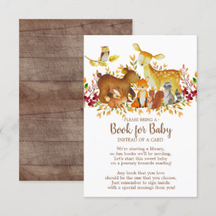 Bosbaby-verjaardagsboek voor babys kaart