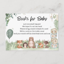 Bosbabyboeken voor baby-insteekkaart