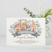 Bosbabyfeest | Fantasievolle bosdieren Kaart (Staand voorkant)