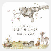 Bosbabyfeest Vierkante Sticker (Voorkant)