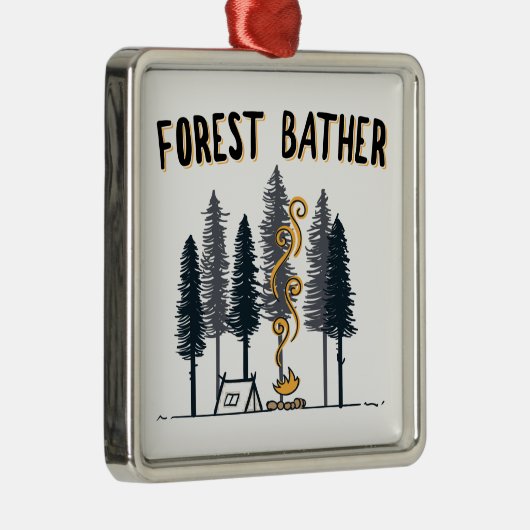 Bosbadder Camping Metalen Ornament (Rechts)