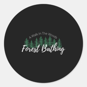 Bosbaden, Een Wandeling In De Bossen, Wandelen, Bo Ronde Sticker