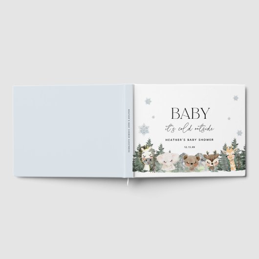 Bosbebe 'Het is koud buiten' Baby Shower Gastenboek (Volledig)