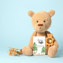 Bosbeboste dieren baby shower luierloterij