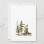 Bosbeboste dieren Oh Baby! Baby Shower Kaart (Achterkant)