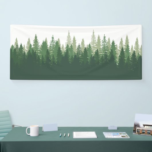 Bosbedekking uitzicht-sinaasappels springen natuur spandoek (Beurs)