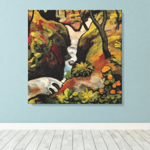 Bosbeek door August Macke Vintage Expressionisme Canvas Afdruk