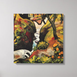 Bosbeek door August Macke Vintage Expressionisme Canvas Afdruk