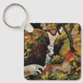 Bosbeek door August Macke Vintage Expressionisme Sleutelhanger (Voorkant)