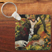 Bosbeek door August Macke Vintage Expressionisme Sleutelhanger (Voorkant)
