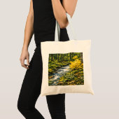 Bosbeek met Gele Wilde Bloemen Tote Bag (Voorkant (product))