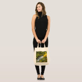 Bosbeek met Gele Wilde Bloemen Tote Bag (Voorkant (model))